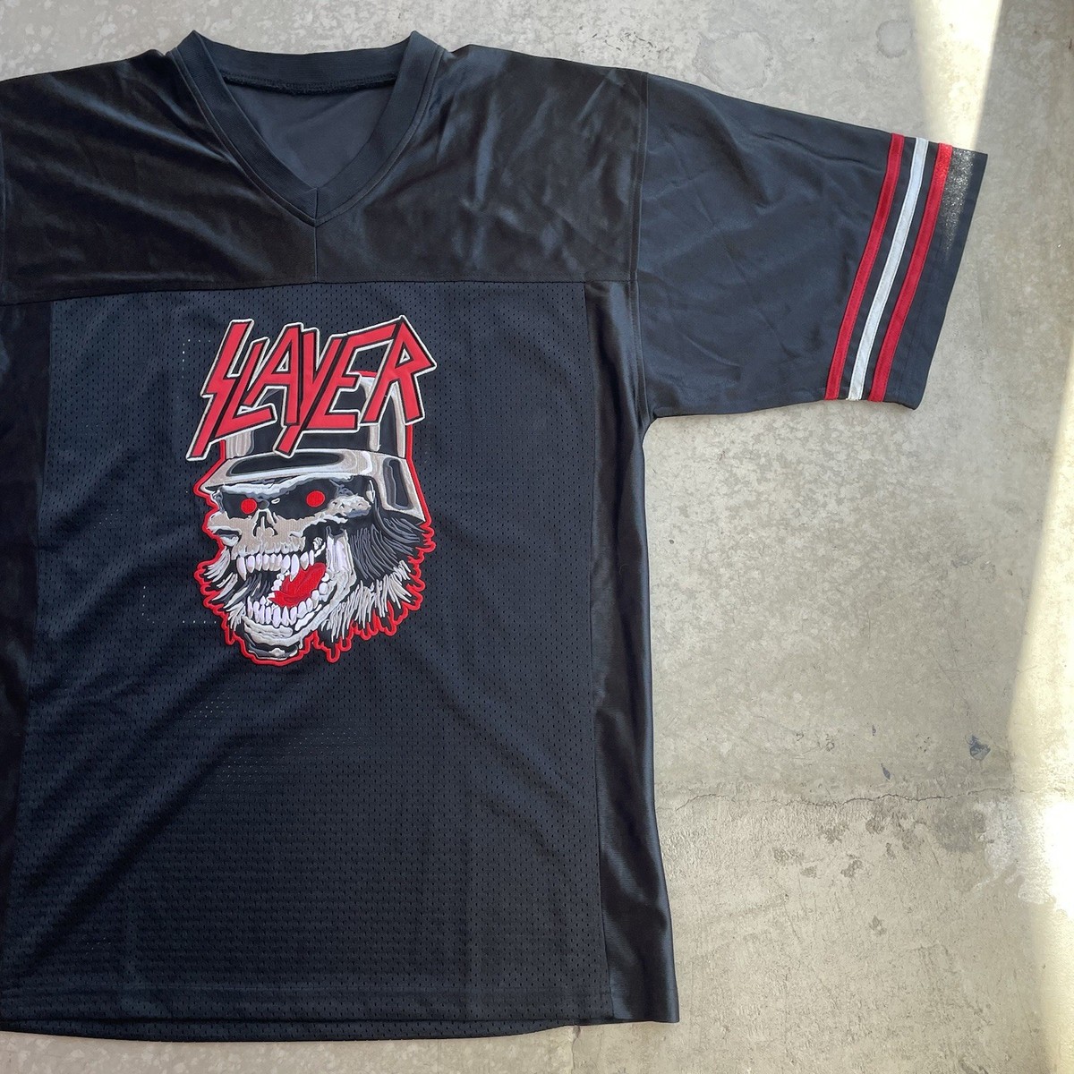 Vintage Slayer Disciple 81 Striped Rock Jersey | eBay