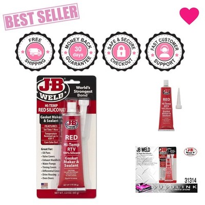 High Temp RTV Silicone Gasket Maker & Sealant for Reliable Repairs - 3 oz.