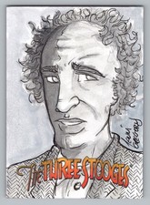 The Three Stooges Series Nine. Jenni Gregory - Larry Fine Sketch Card RRParks