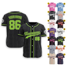 Custom Baseball Jersey Personalized Name Number Team Shirt Men Women Youth Gift
