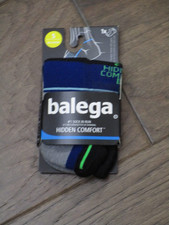 BALEGA HIDDEN COMFORT NO SHOW SOCKS IN BLACK/BLUE SIZE SMALL NEW