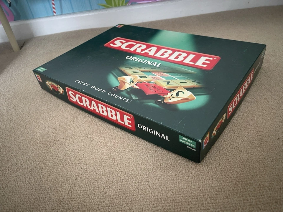 Scrabble Original By Mattel 1999 Complete With All The Right Scoring Tiles - Image 2 of 4
