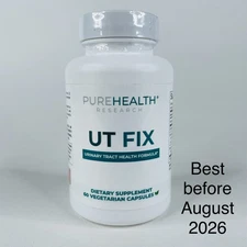 UT Fix Urinary Tract Health PureHealth Research, UTI Support, 60 Capsules 8/2026