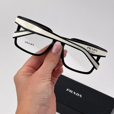 Prada Women Eyeglasses Black Square PRB03V 16K1O1 NEW AUTHENTIC Prada Women Eyeglasses Black Demo Square PRB03V 16K1O1 NEW  main image 4