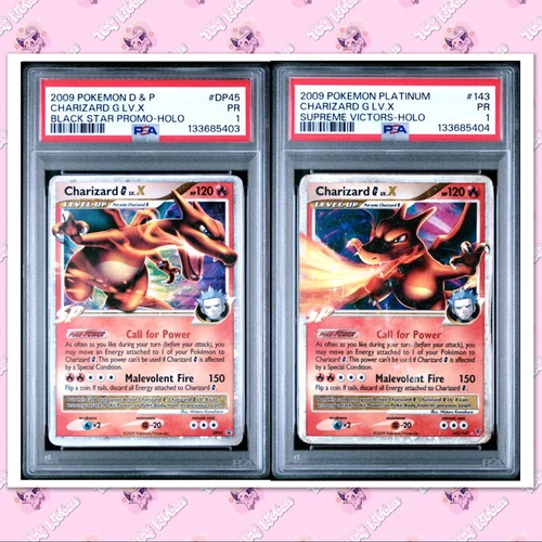 *SEQ SET* PSA 1 Charizard G Lv X DP45 143/147 Diamond & Pearl *POP 1* TCGKITTEN