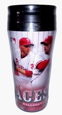 Phillies Travel Mug - Aces Wild - 4 Aces - Halladay, Lee, Oswalt, Hamels - New