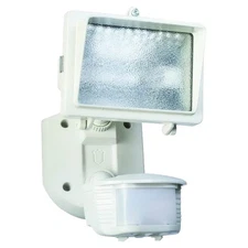 Designers Edge L-6006WH Single Head Motion Activated Flood Light, 120 V, 150 W,