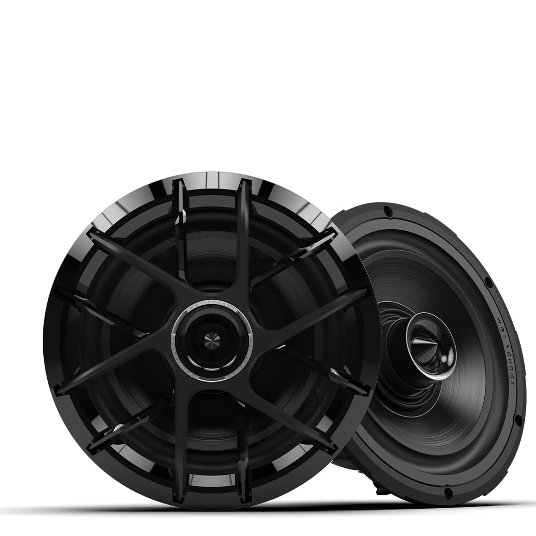 wet sounds Zero 8 XZ-B 8" Coax with Horn Tweeter Black