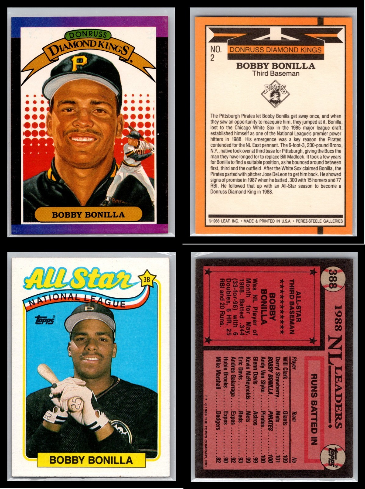 Bobby Bonilla Lot of 25 Baseball Cards - Pittsburgh Pirates