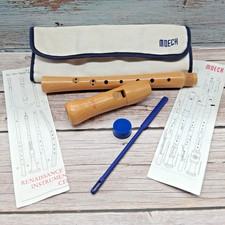 VTG Moeck Soprano Recorder Wooden Flute Maple Flauto 1 Sopran W/Carrying Pouch