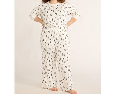 XL Joyspun Women  s Hacci Knit Tree Print Sleep Top Long Sleeves Long Pant Set