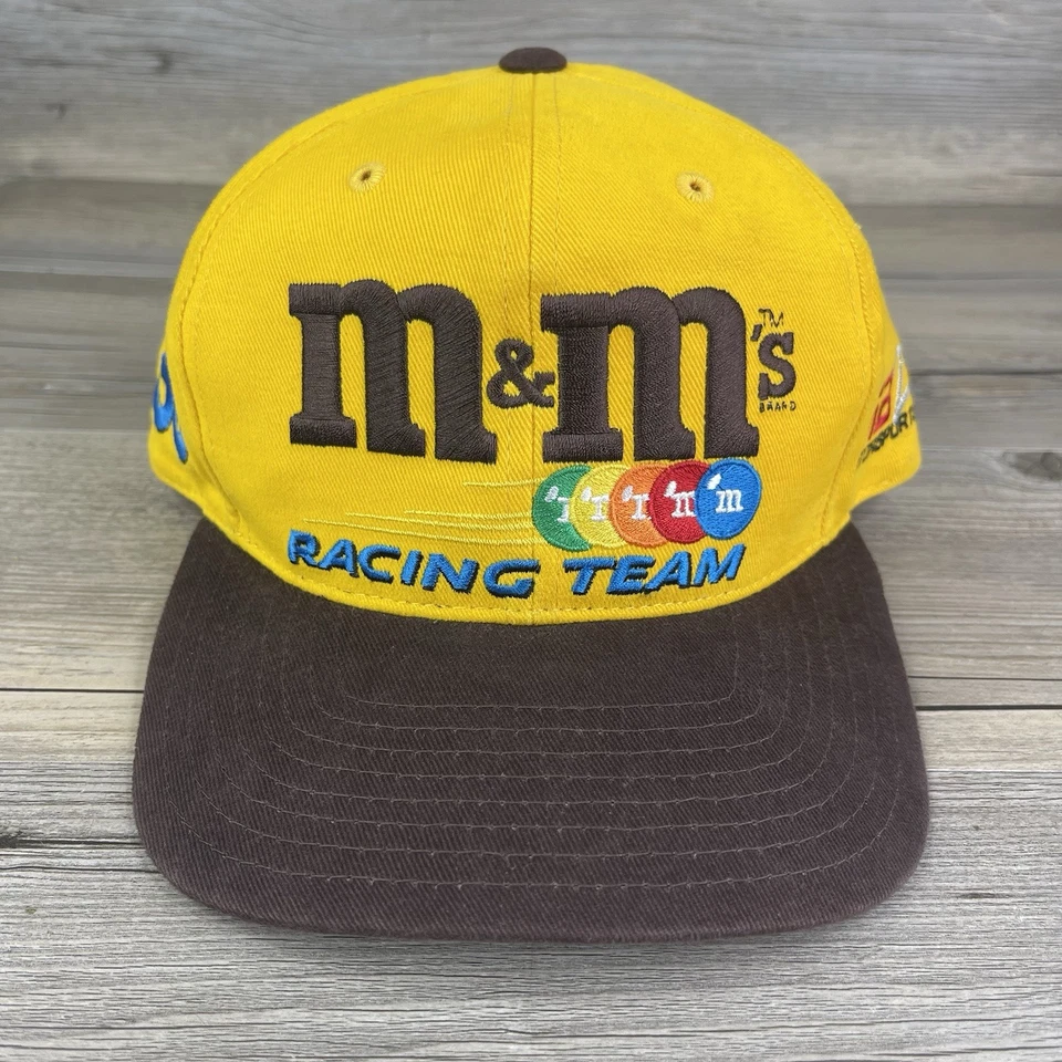 Vintage M&Ms NASCAR Hat Cap Snapback Ernie Irvan PIT CREW ISSUE 36 MB2 Racing - Image 4 of 4