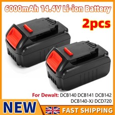 2x Battery For DeWalt DCB140 DCB141 DCB142 DCS320 DCD720 6000mAh 14.4V Li-ion