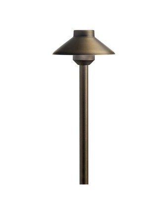 Kichler 1582027 Single Landscape LED 12V LED Bollard Path Light - Brass