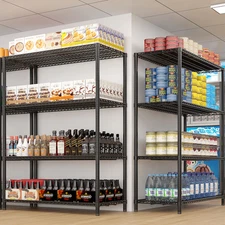 55x23x75" Heavy Duty Wire Rolling Storage Shelf Unit on Wheels Adjustable Rack