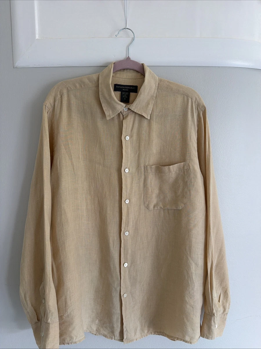 Banana Republic Linen Casual Button-Down Shirts for Men for sale