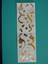 Vintage 1987 Mrs. Grossman's Stickers METALLIC CONFETTI (2) Mods 2" x 3.25"