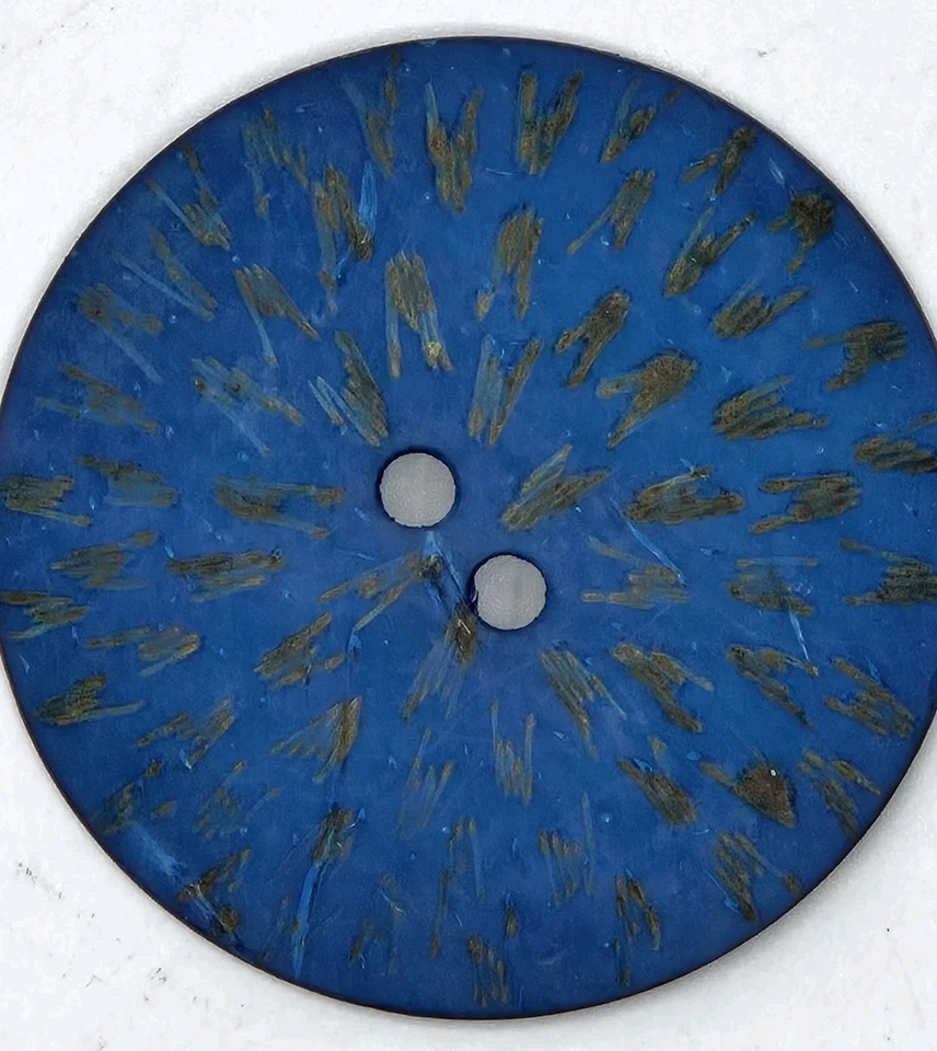Brand New ETCHED 2-hole Curved Coconut Shell Button - 1 14/16 inch diameter - Image 2 of 3