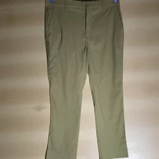Eddie Bauer Mens 36x32 Green Tech Chino Pants Water Repellent Stretch NWT
