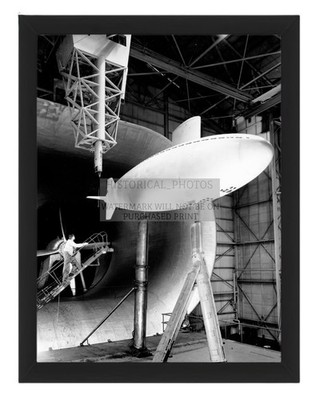 ALBACORE SUBMARINE IN LANGLEY FULL SCALE TUNNEL 1950 TEST 8X10 FRAMED PHOTO