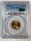 1949-D__MS 66 RD (CAC'd)__Lincoln Cent__Over $400 in MS 67__Penny, Coin