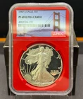 1987 S $1 American Silver Eagle, NGC Certified as MS69 Red Core SF Label