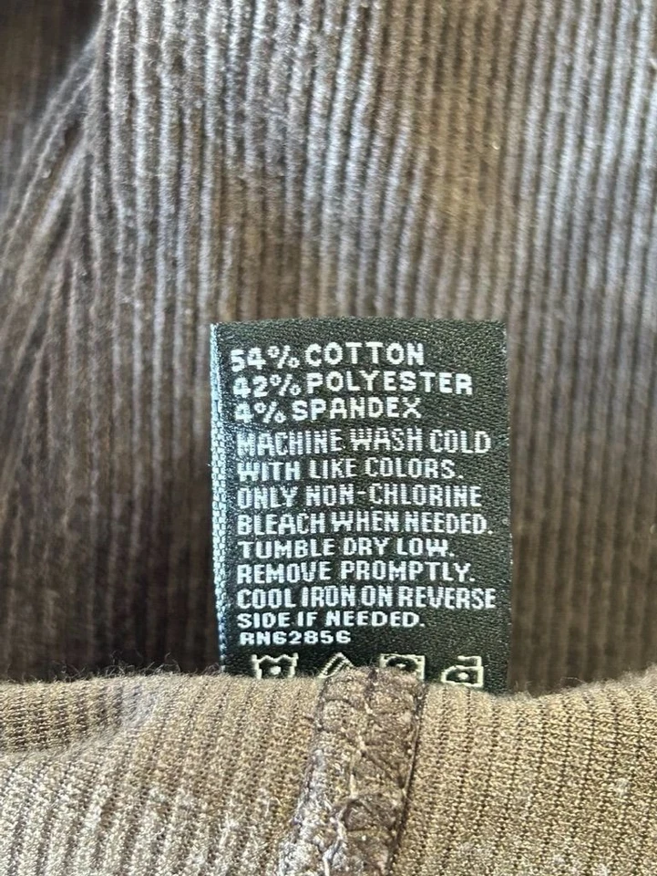 Leggings para mujer HUE hasta el tobillo aspecto pana en marrón - talla S Foto 4 de 4