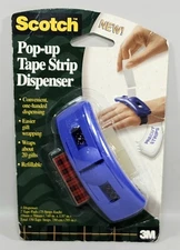 3M Scotch POP-UP TAPE DISPENSER Purple 1997 NOS 2 Tape Pads Refillable