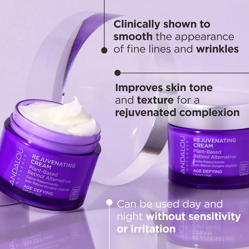 VIOLET SKIN Rejuvenating Moisturizer with Bakuchiol Fruit Stem Cell Complex 1... - Image 3 of 4