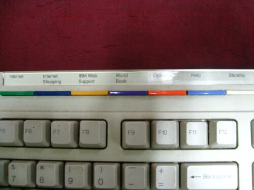 IBM KB-9930 Vintage White PS/2 Multimedia PC Keyboard Internet/Media Controls - Picture 3 of 6