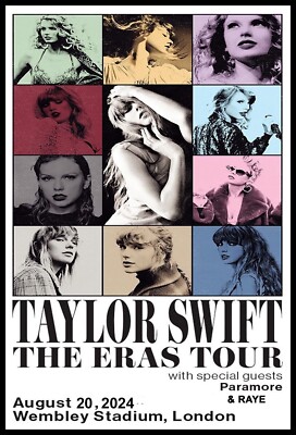 Taylor Swift The ERAS TOUR - Sommer UK 2024 - Kühlschrankmagnet Jumbo 90mm x 60mm