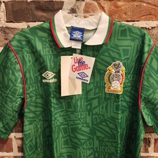 Vintage 1992-94 Umbro Mexico Home Soccer Jersey Sz M Mede IN USA World Cup NEW