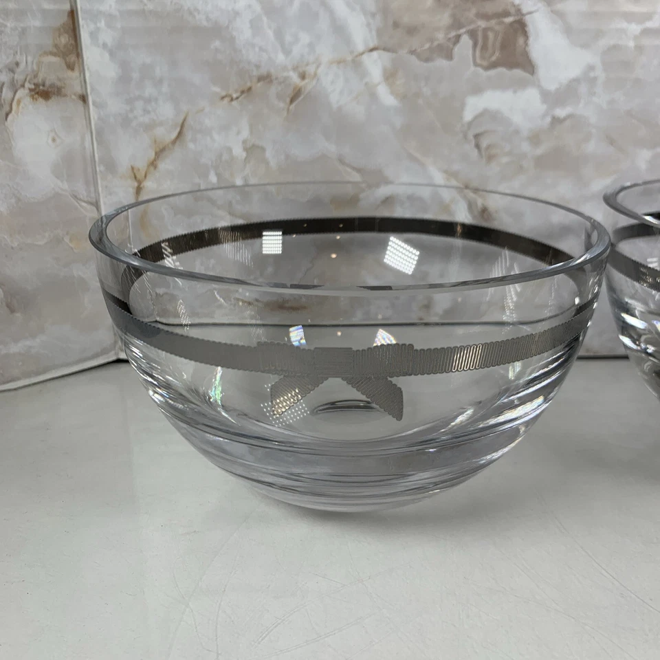 Set Of 2 Lenox Kate Spade Grace Avenue Crystal Bowl 6” Poland - Image 2 of 4