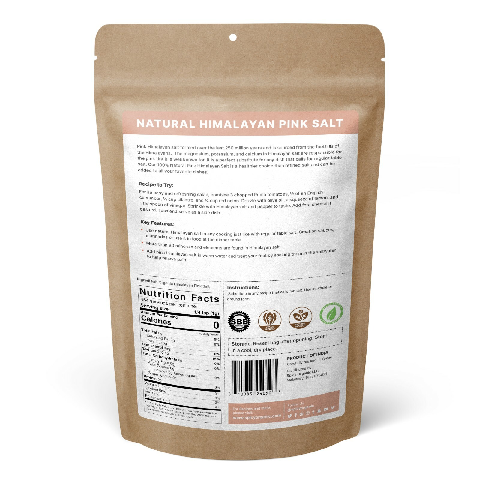 Natural Himalayan Salt Kosher Free Pink Himalayan Salt 16 OZ eBay