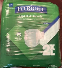 MedLine FitRight OptiFit Briefs 20 Pack 2XL Ultra Adult Diapers Incontinence