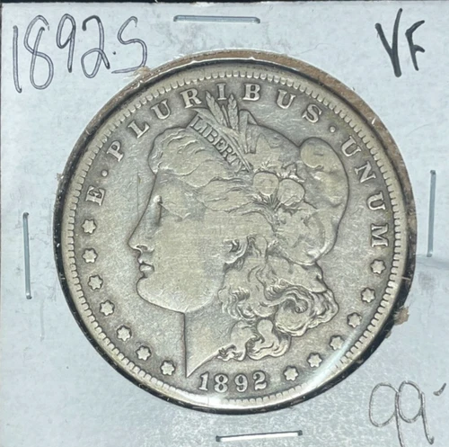 1892-S MORGAN SILVER DOLLAR ~ VF  ~NICE KEY DATE COIN~