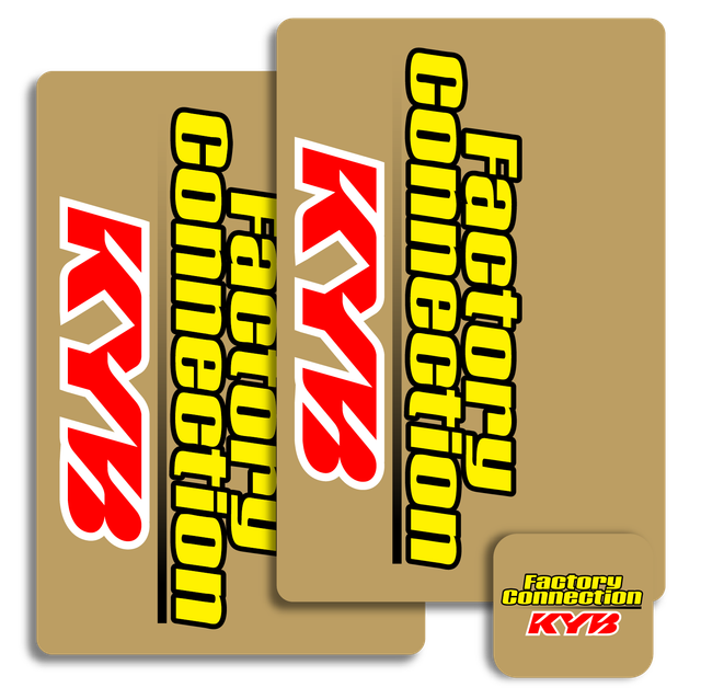 Factory Connection Fork Decals KYB RED Fork Shock Wraps Stickers A Kit