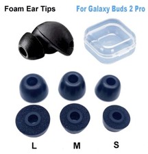 3Pairs Memory Foam Ear Tips for Samsung Galaxy Buds 2 Pro Earbuds Eartips L/M/S