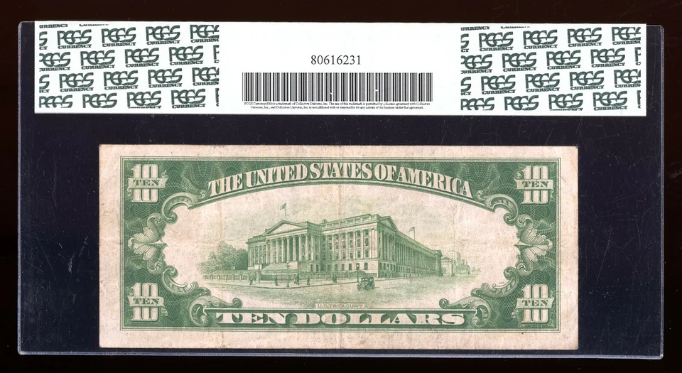 DBR 1934 $10 DGS FRN Cleveland Fr. 2005-D PCGS VF-20 Serial D19732330A - Image 2 of 2
