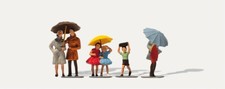 PREISER Merten Figurensatz 1:87 Passanten im Regen H0 0212186