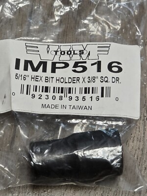 VIM Tools 3/8'' Square drive to 5/16'' Hex Bit Holder Impact Socket Adapter IMP516