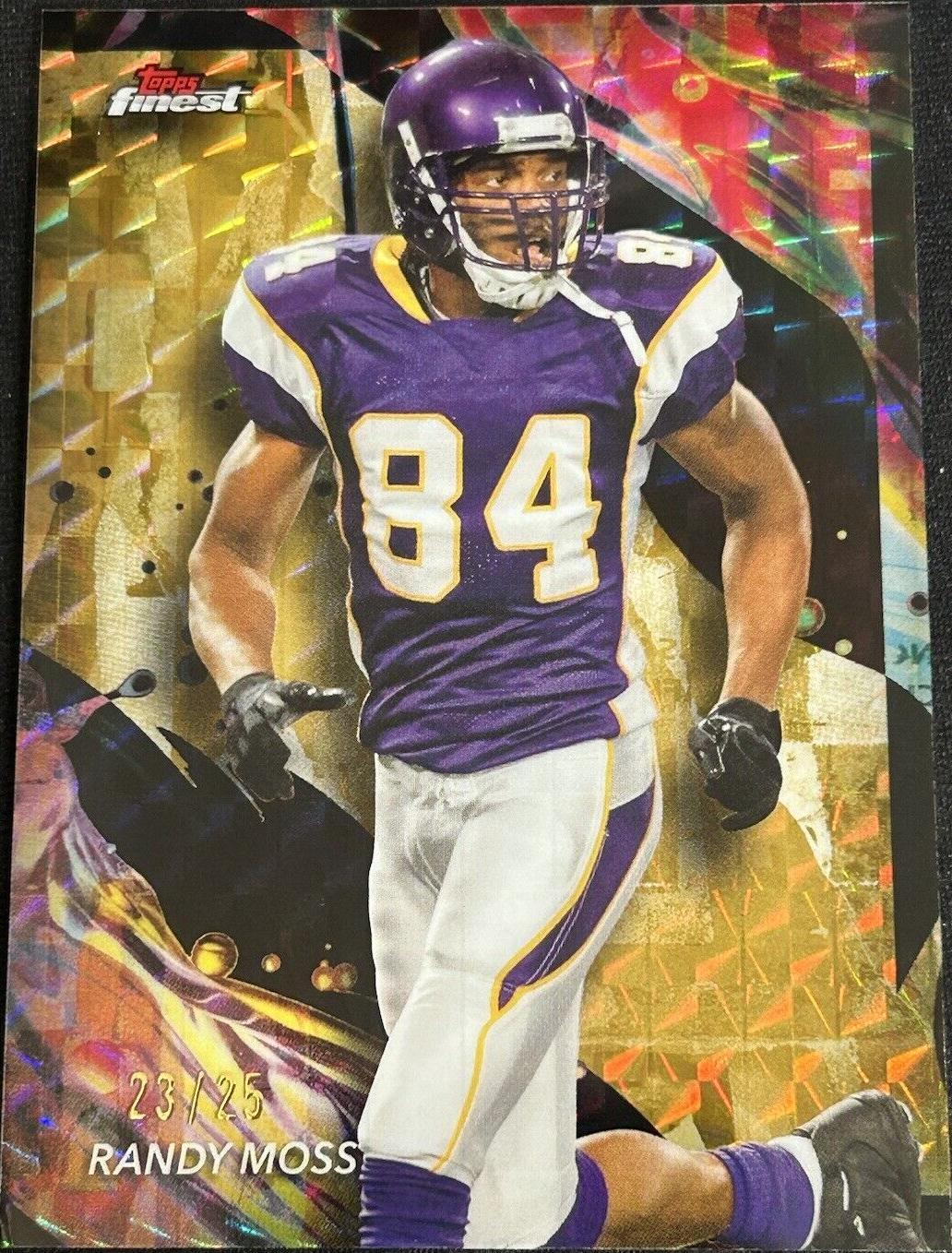 2024 Topps Finest - Uncommon Randy Moss #132 Gold Refractor /25 for ...