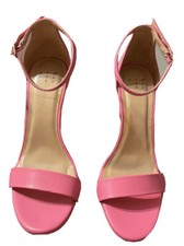 Sandalias de tacon fino para mujer size 9, color rosado.