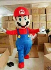 Super Mario Mascot Costume Cosplay Party Fancy Dress Brothers Suits Adult