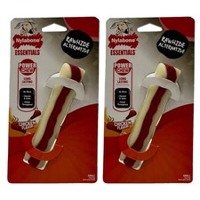 2 Pack Nylabone Essentials Power Chew Long Lasting Chicken Flavor Small Dog Toy