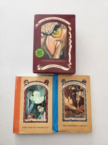 A SERIES OF UNFORTUNATE EVENTS by Lemony Snicket HARDCOVER & SOFTCOVER BOOK SET