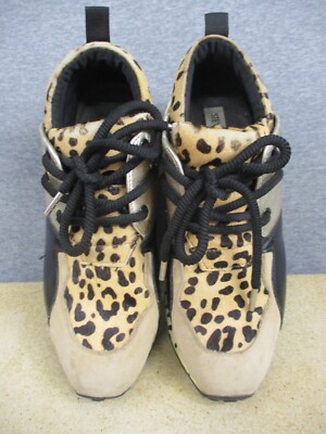 SteveMadden★divulge-c アニマルプリントスニーカー チャーム付 Steve Madden Cliff Animal Print Cow Hair Leather Shoes 7.5