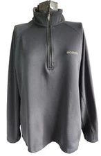 Columbia Men's Omni-Shade Gray Fleece Lined 1/4 Zip Long Sleeve Pullover - XL