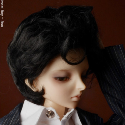 [Dollmore] Wig only YoSD 1/6 BJD 7 inch Ample Cut Wig (Black)
