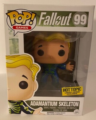 Funko Pop 99 ADAMANTIUM SKELETON Fallout HOT TOPIC LE Exclusive Pop! Games NEW